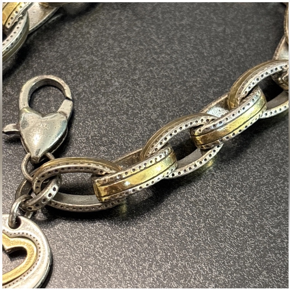 Brighton Deja Vu Bracelet Vintage 2 Tone Chunky - Picture 3 of 9